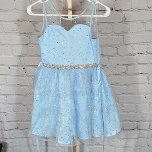Rare Editions Light Blue Sparkle Dress